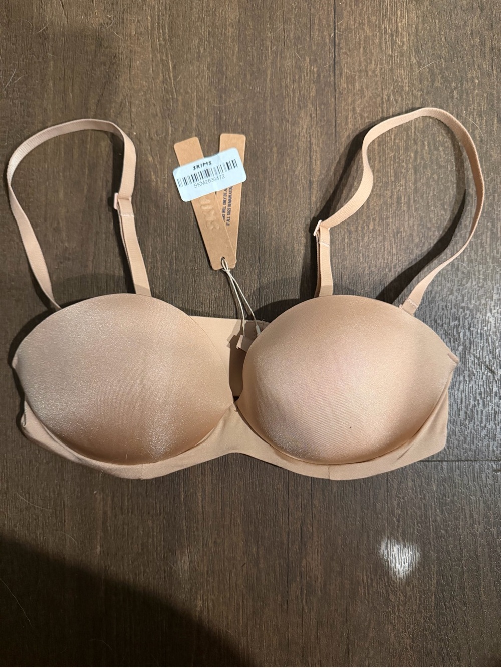 NWT SKIMS Ultimate Strapless Push-Up Bra Clay 34B - Picture 5 of 7